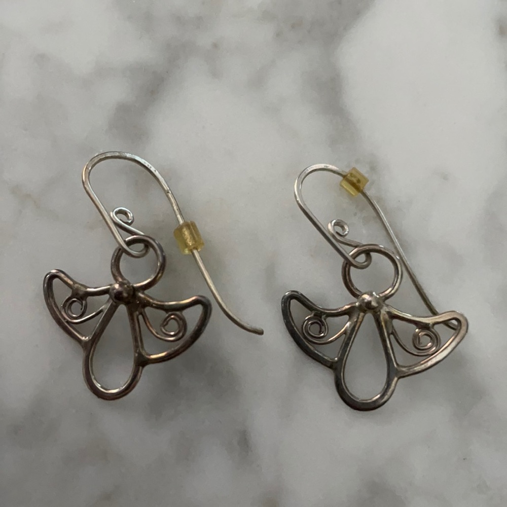 ❤️5/$25 Handmade Silver Angel Drop Earrings